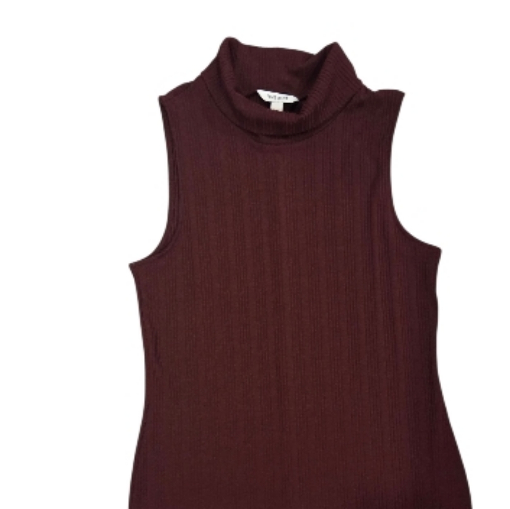 Nine West Burgundy Sleeveless Midi Dress - Picture 3 of 4